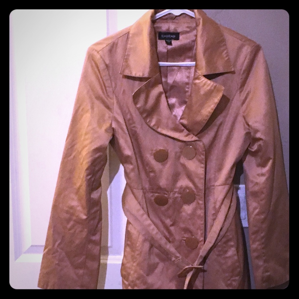 Bebe gold trench coat  sm